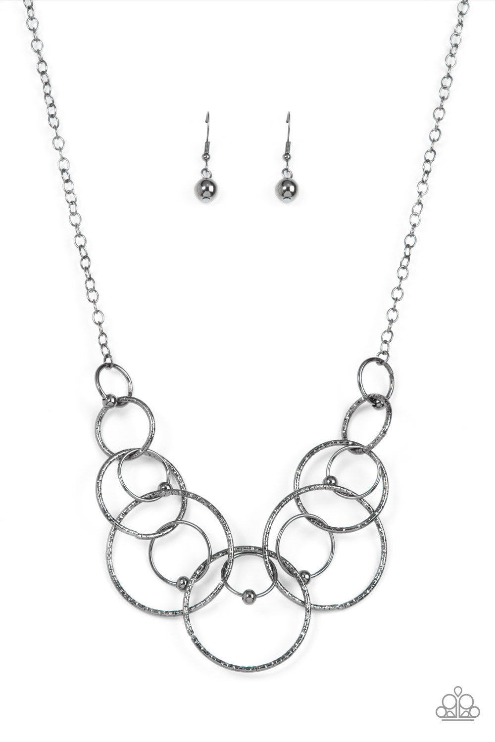 Encircled in Elegance - Black Paparazzi Necklace (#3164)