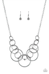 Encircled in Elegance - Black Paparazzi Necklace (#3164)