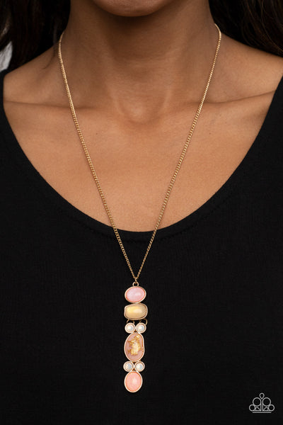 Totem Treasure - Pink Paparazzi Necklace (#4540)