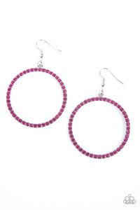 Head-Turning Halo - Pink Paparazzi Earring (#2073)