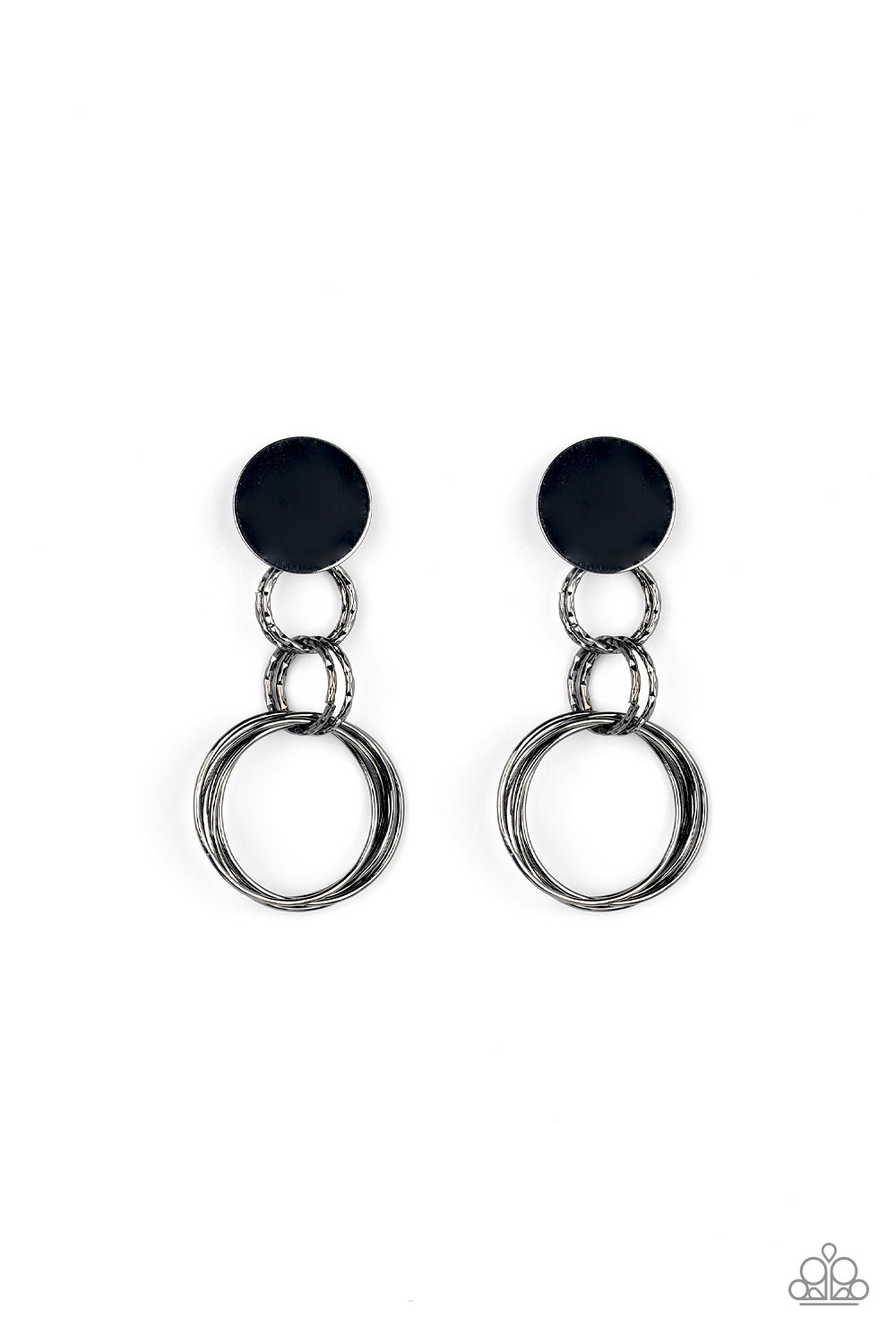 Industrialized Fashion - Black Paparazzi Earring (5071)