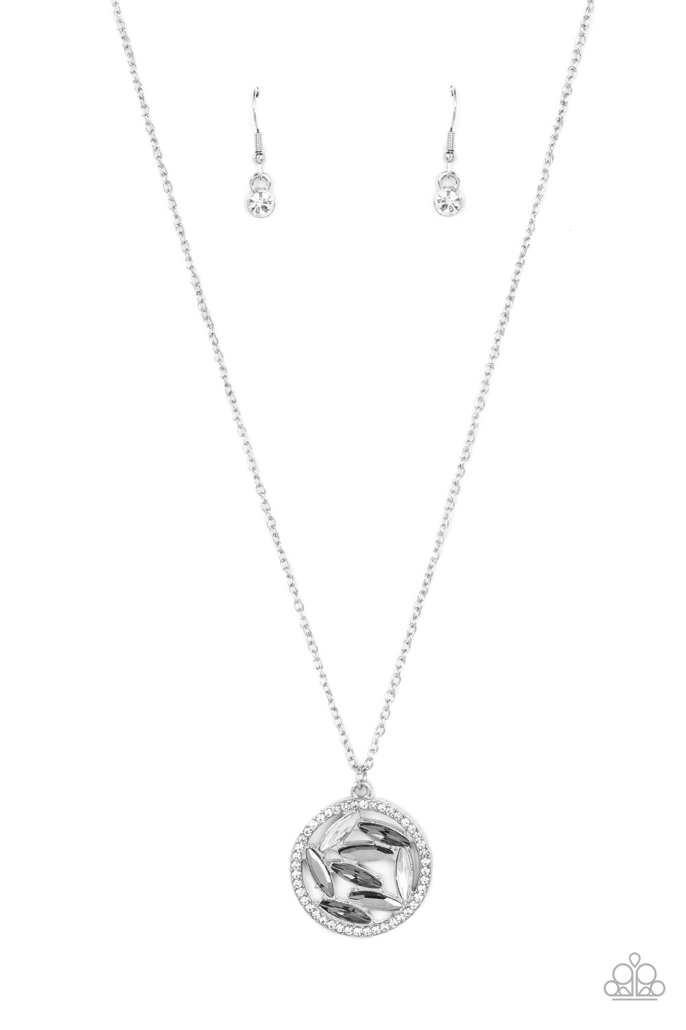 Head-Spinning Sparkle - Silver Paparazzi Necklace (#4584)