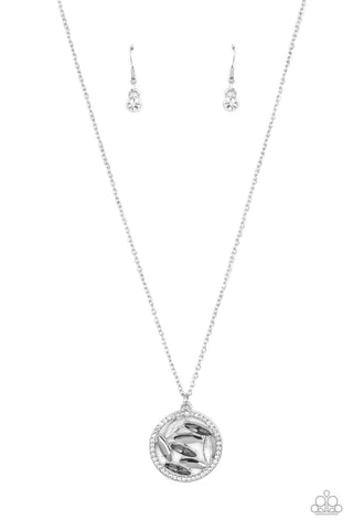 Head-Spinning Sparkle - Silver Paparazzi Necklace (#4584)