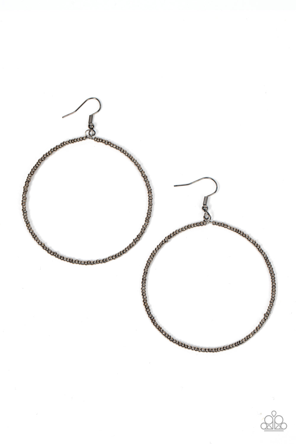 Basically Beaded - Black Paparazzi  Earring (PZ-853)