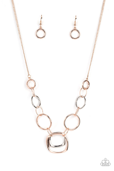 Linked Up Luminosity - Multi Paparazzi Necklace