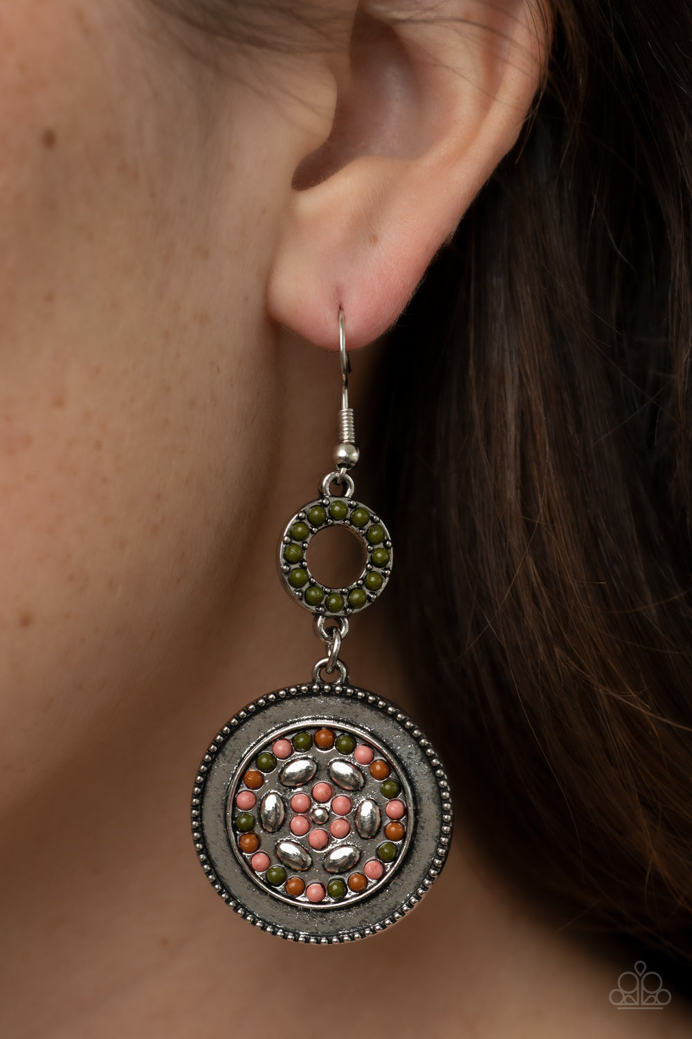 Meadow Mantra - Multi Paparazzi Earring (PZ-3438)