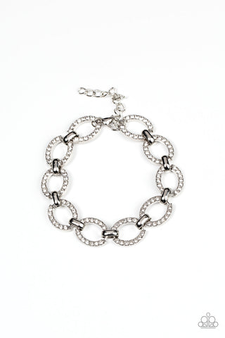 Date Night Debonair - White Paparazzi Bracelet (#3380)