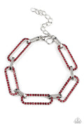 Still Not OVAL You - Red Paparazzi  Bracelet (#3420)