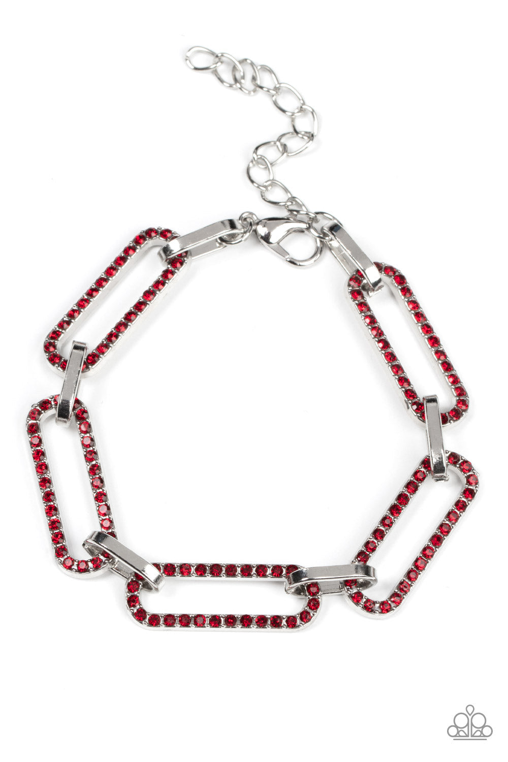 Still Not OVAL You - Red Paparazzi  Bracelet (#3420)