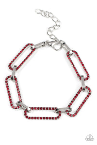 Still Not OVAL You - Red Paparazzi  Bracelet (#3420)