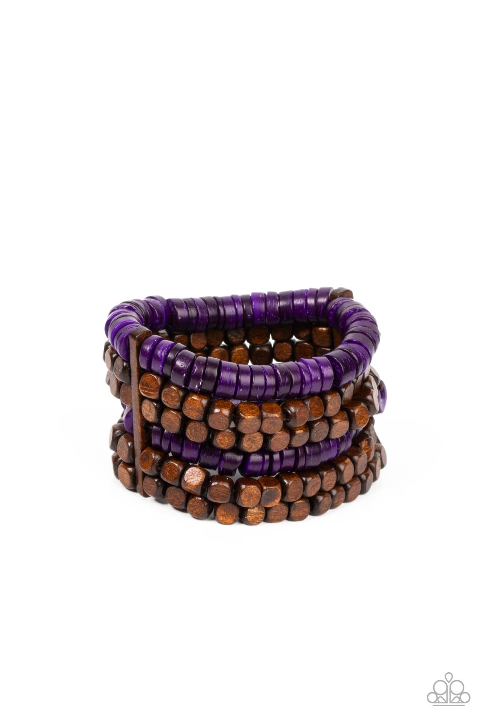 Fiji Fiesta - Purple Paparazzi Bracelet (PZ-1893)