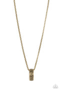 Emotion Potion - Brass Paparazzi Necklace (#4994)