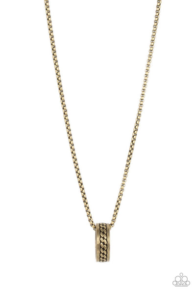 Emotion Potion - Brass Paparazzi Necklace (#4994)