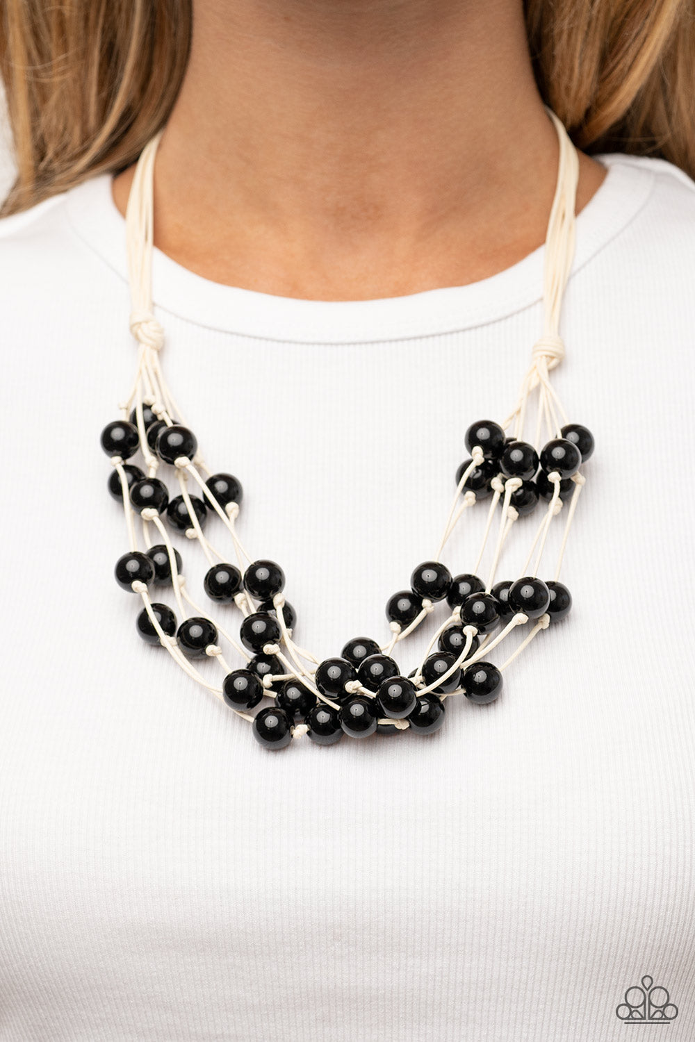 Yacht Catch - Black Paparazzi Necklace (#2567)