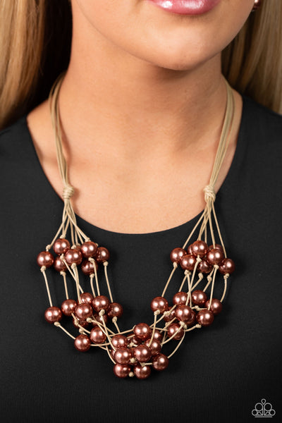 Yacht Catch - Brown  Paparazzi Necklace (#5644)