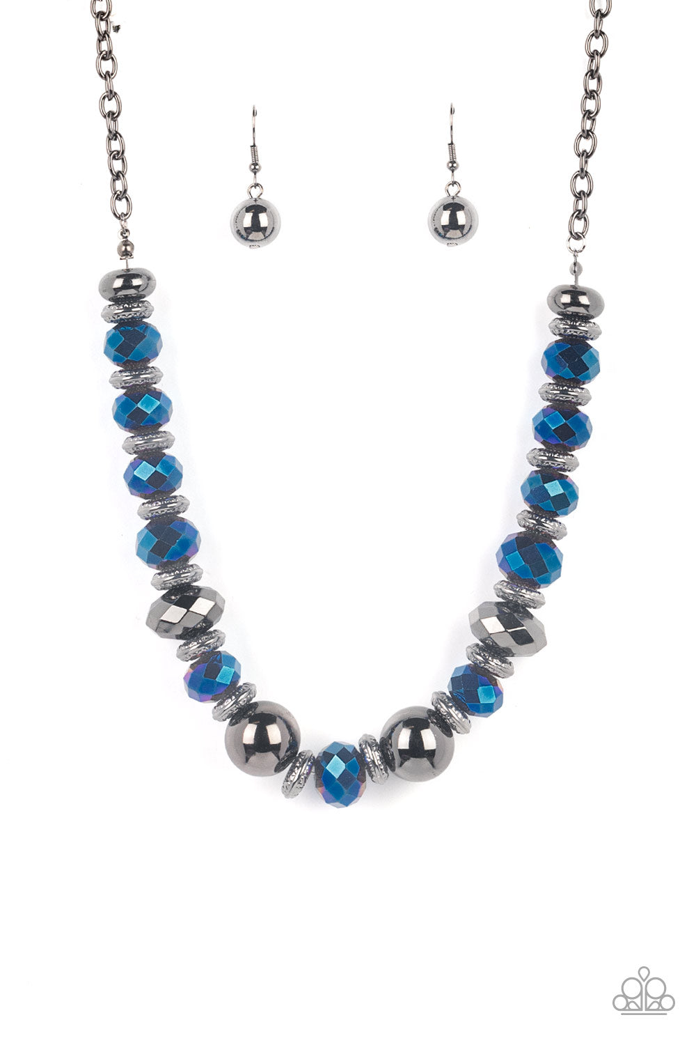 Interstellar Influencer Blue Paparazzi Life of the Party Necklace May 2022