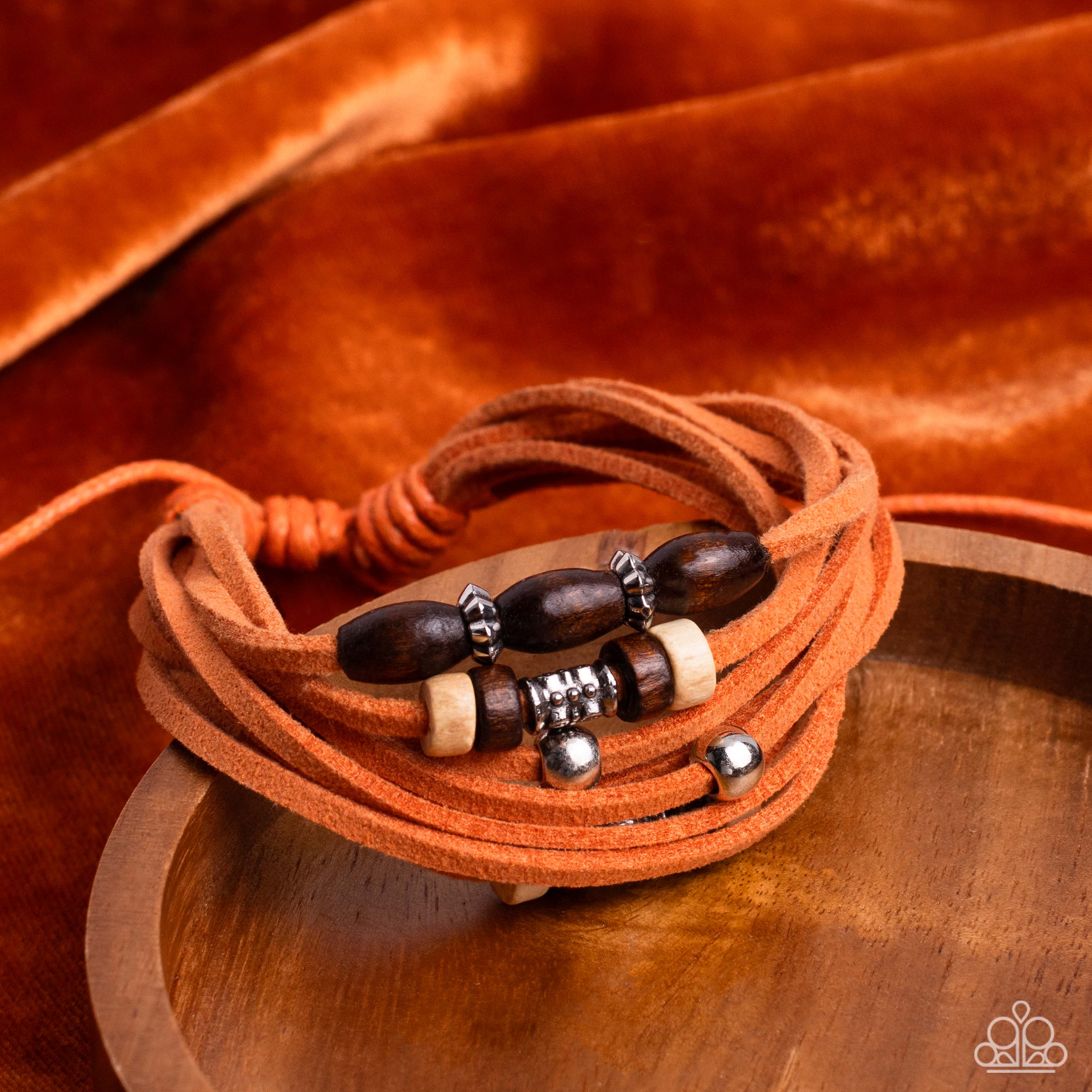 Have a WANDER-ful Day - Orange Paparazzi Bracelet (#5724)