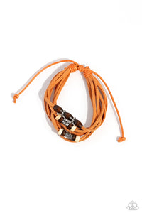 Have a WANDER-ful Day - Orange Paparazzi Bracelet (#5724)