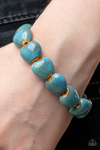 GLAZE a Trail - Blue Paparazzi Bracelet