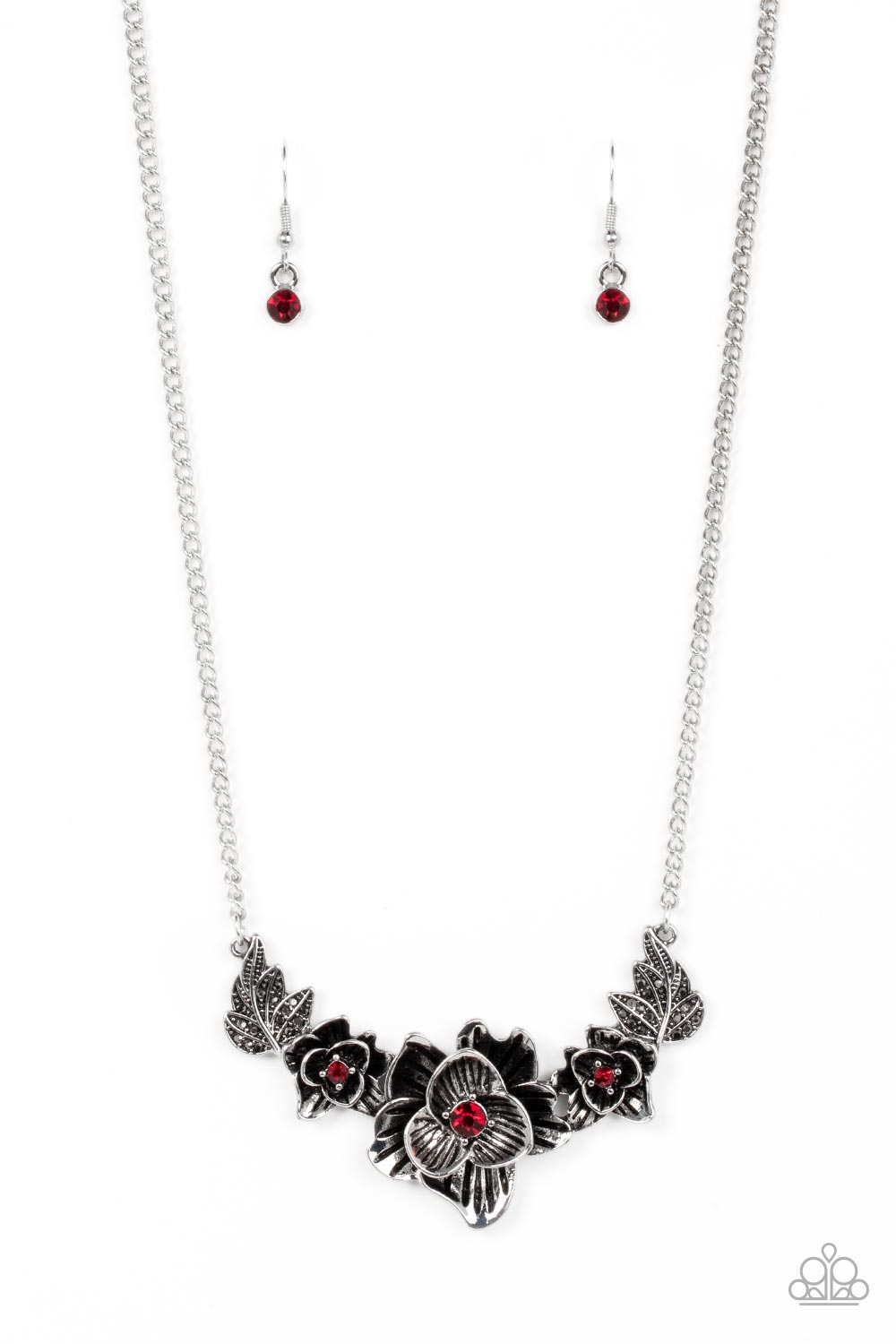 Botanical Breeze - Red Paparazzi Necklace (#5022)