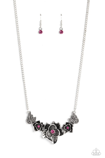 Botanical Breeze - Pink Paparazzi Necklace (#1684)