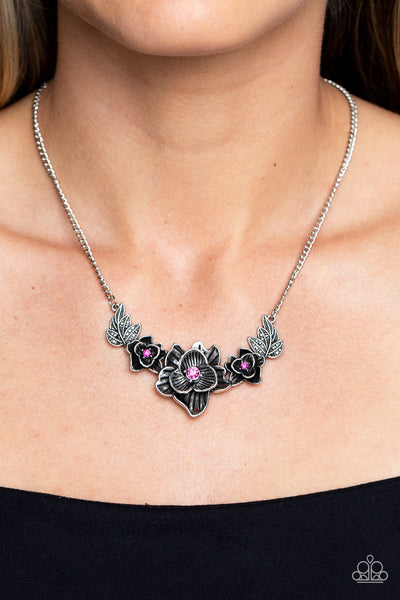 Botanical Breeze - Pink Paparazzi Necklace (#1684)