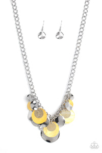 Oceanic Opera - Yellow Paparazzi Necklace (2948)