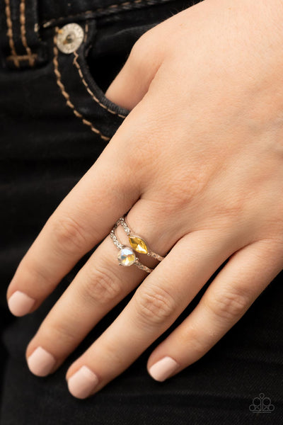 Embraceable Elegance - Yellow Paparazzi Ring (P1)