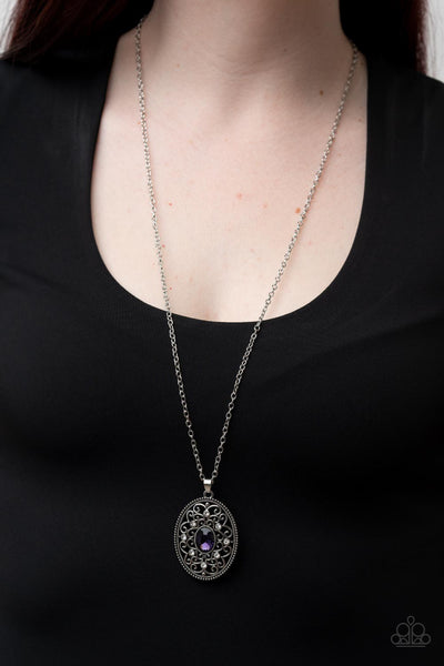 Sonata Swing - Purple Paparazzi Necklace (#3656)
