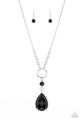 Valley Girl Glamour - Black Paparazzi Necklace (#4934)