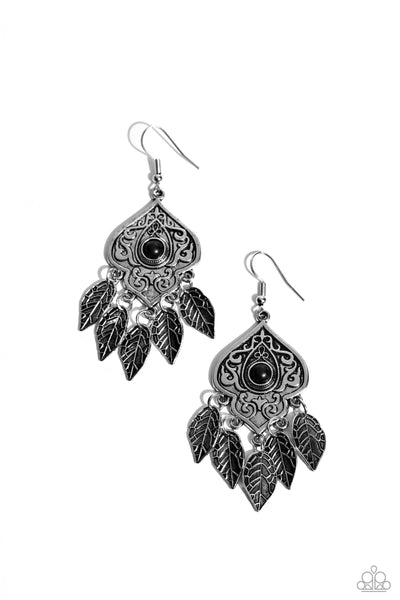 Desert Canopy - Black Paparazzi Earring (#5519)