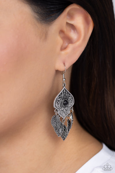 Desert Canopy - Black Paparazzi Earring (#5519)