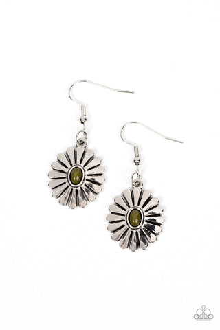 Delectably Daisy - Green Paparazzi Earring (5021)