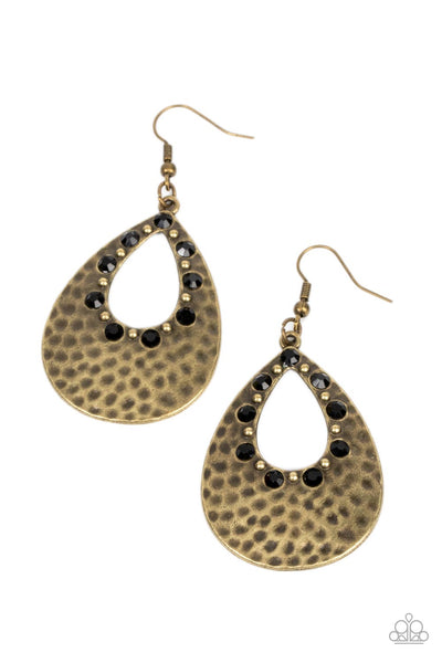 Terraform Twinkle - Black Paparazzi Earring (#3906)