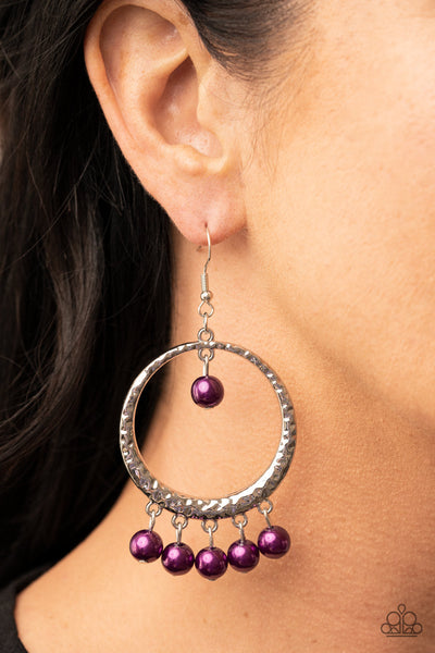 Luscious Luxury - Purple Paparazzi Earring (#4618)