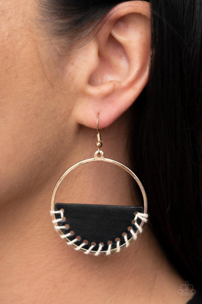 Lavishly Laid Back - Black Paparazzi Earring