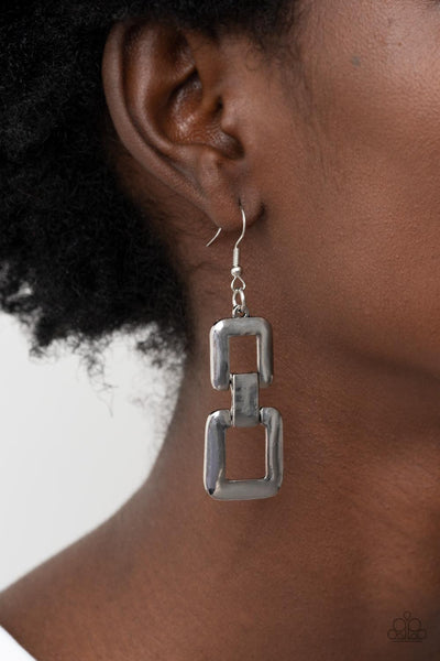 Public Square - Silver Paparazzi Earring (2125)