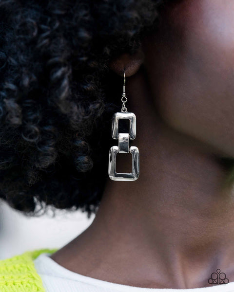 Public Square - Silver Paparazzi Earring (2125)