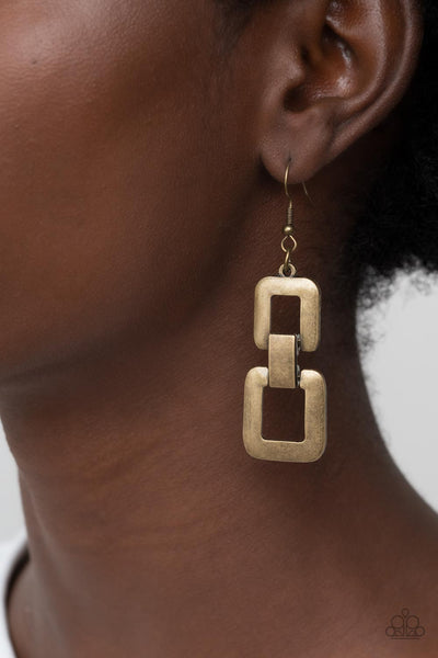 Public Square - Brass Earring (5104)