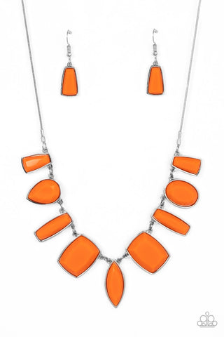 Luscious Luxe - Orange Paparazzi Necklace (#335)