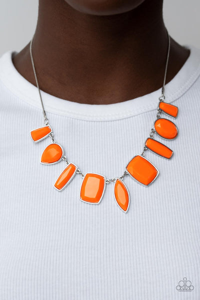 Luscious Luxe - Orange Paparazzi Necklace (#335)