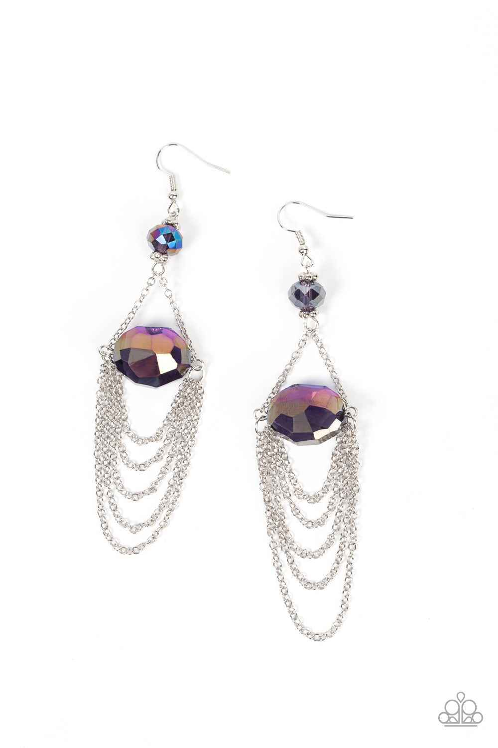 Ethereally Extravagant - Purple Paparazzi Earring (PZ-450)