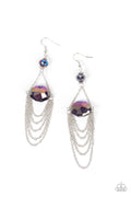 Ethereally Extravagant - Purple Paparazzi Earring (PZ-450)