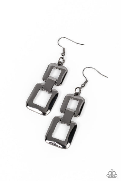 Public Square - Black Paparazzi Earring (#3923)