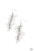 The Rumors are True - White Paparazzi  Earring  (PZ-2308)