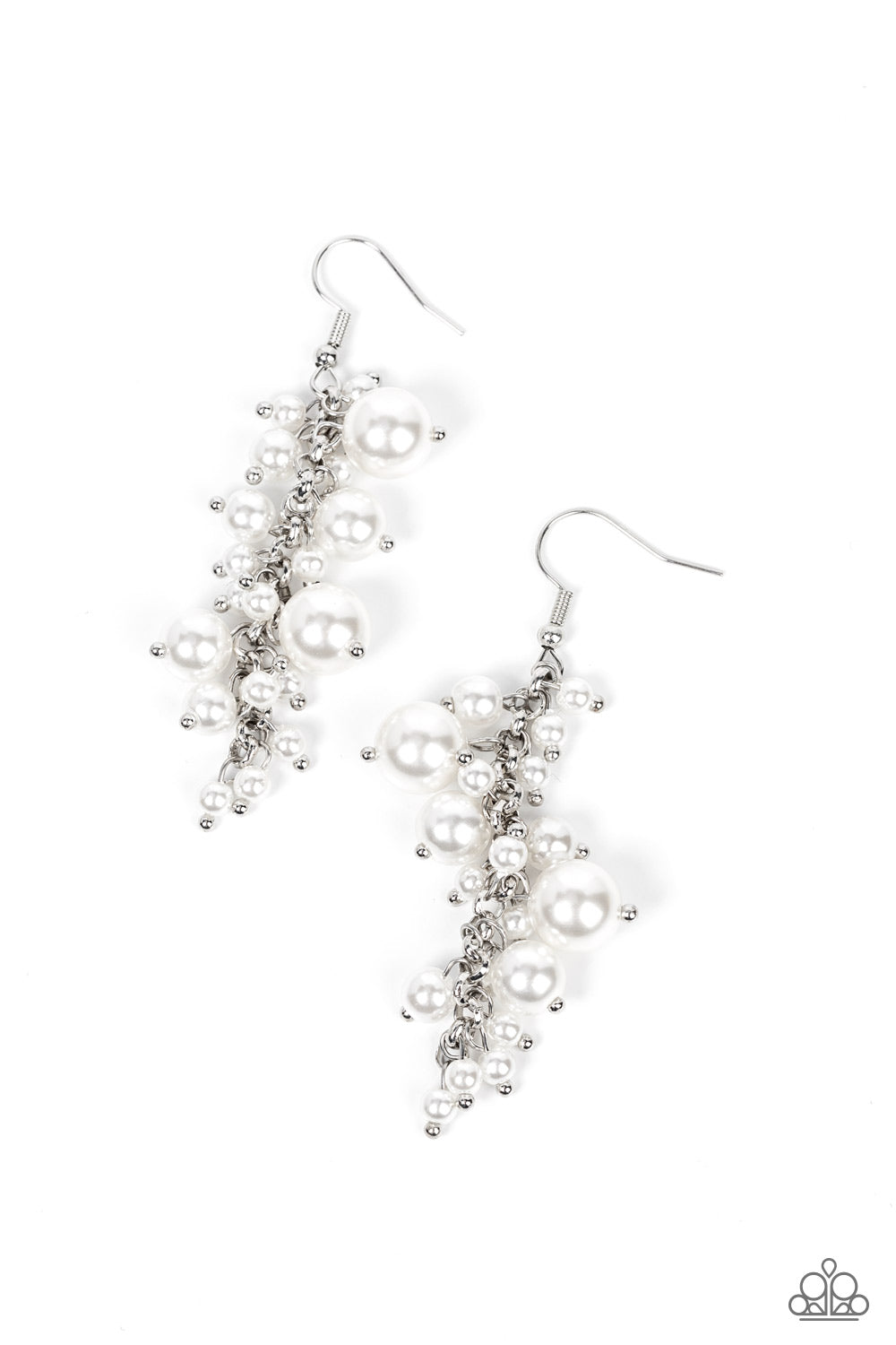 The Rumors are True - White Paparazzi  Earring  (PZ-2308)