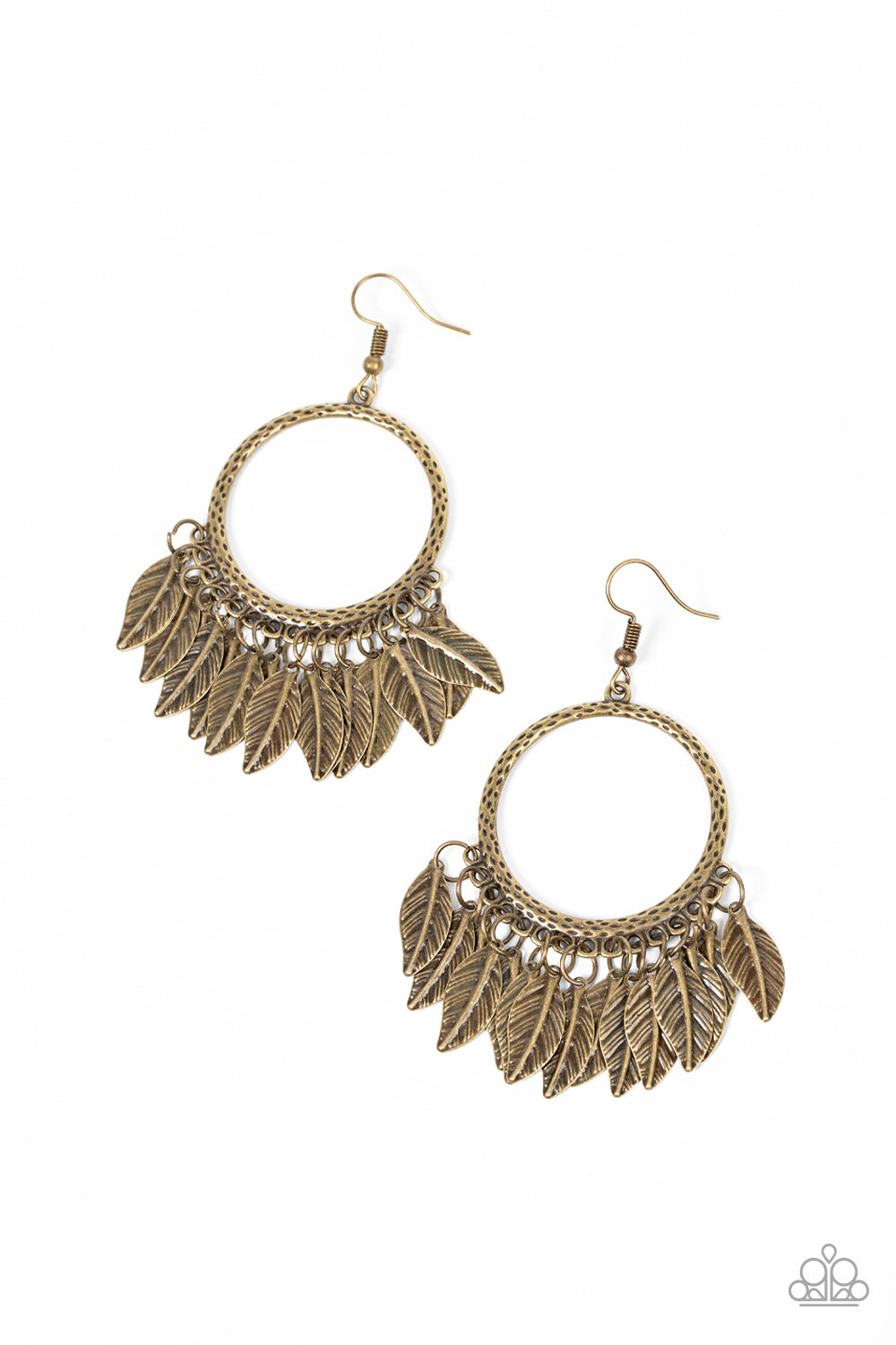 FOWL Tempered - Brass Paparazzi Earring (PZ-1976)