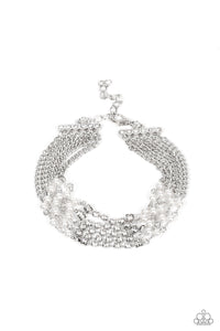 Experienced in Elegance - White Paparazzi Bracelet (#3593)