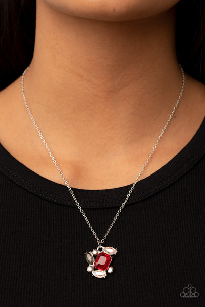 Prismatic Projection - Red Paparazzi Necklace