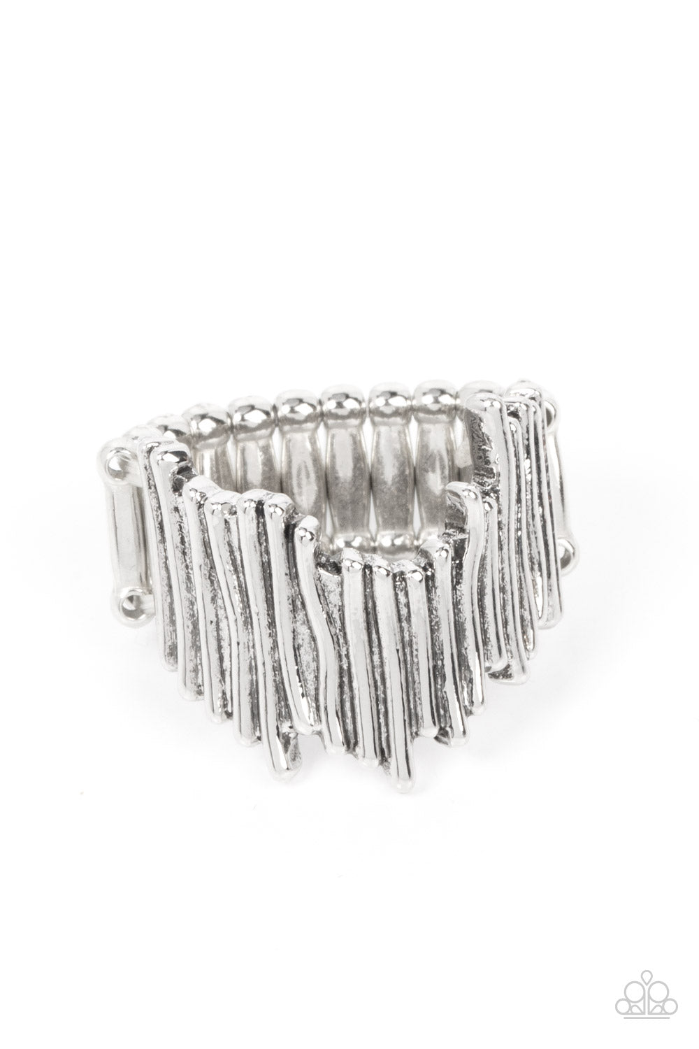 Along the Lines - Silver Paparazzi Ring (R397)